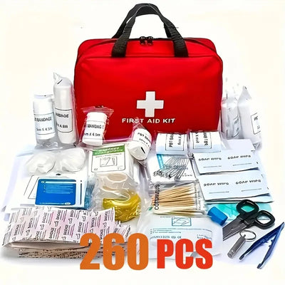 260-Piece Deluxe First Aid Kit – Home & Outdoor