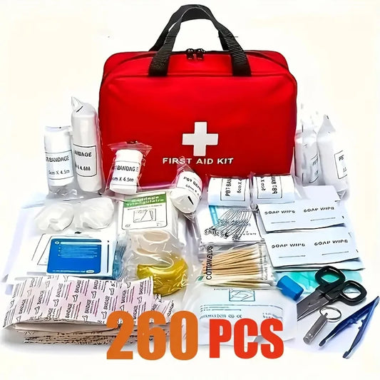 260-Piece Deluxe First Aid Kit – Home & Outdoor