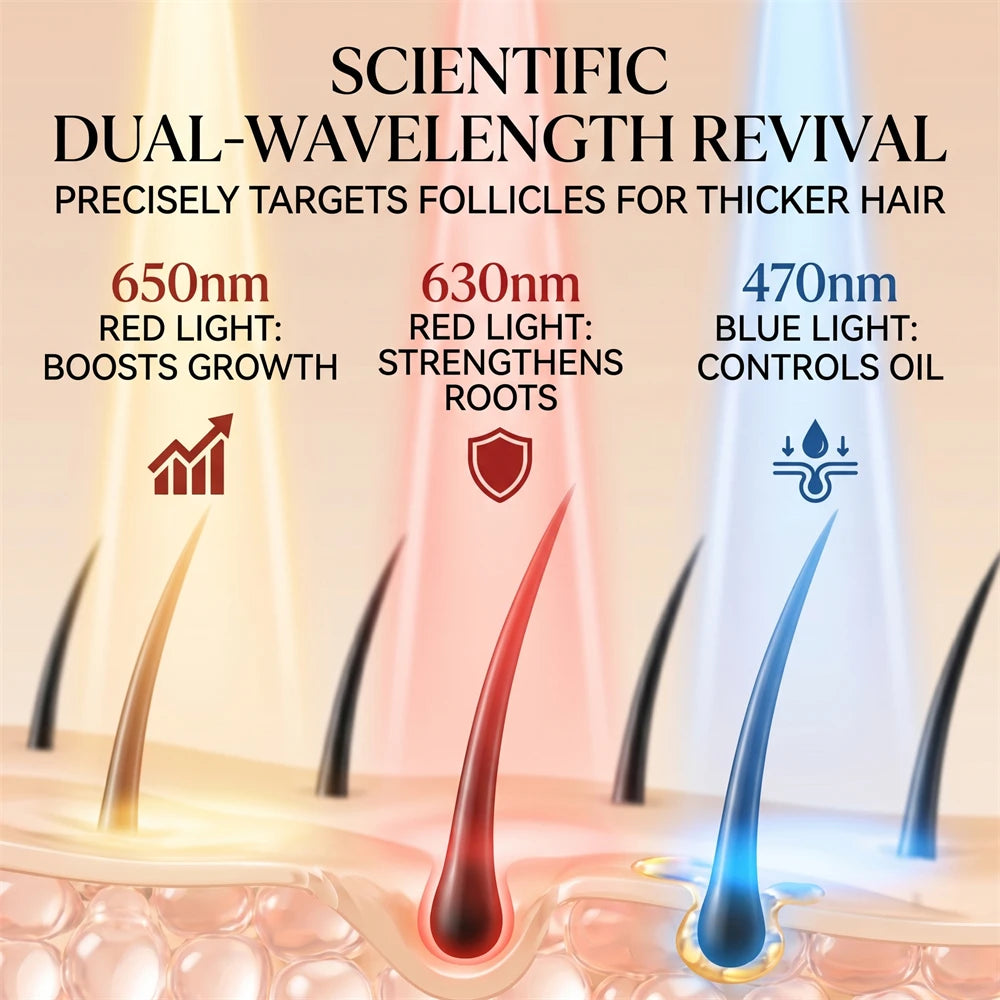 LED Hair Growth Cap – Red & Blue Light Scalp Care Device
