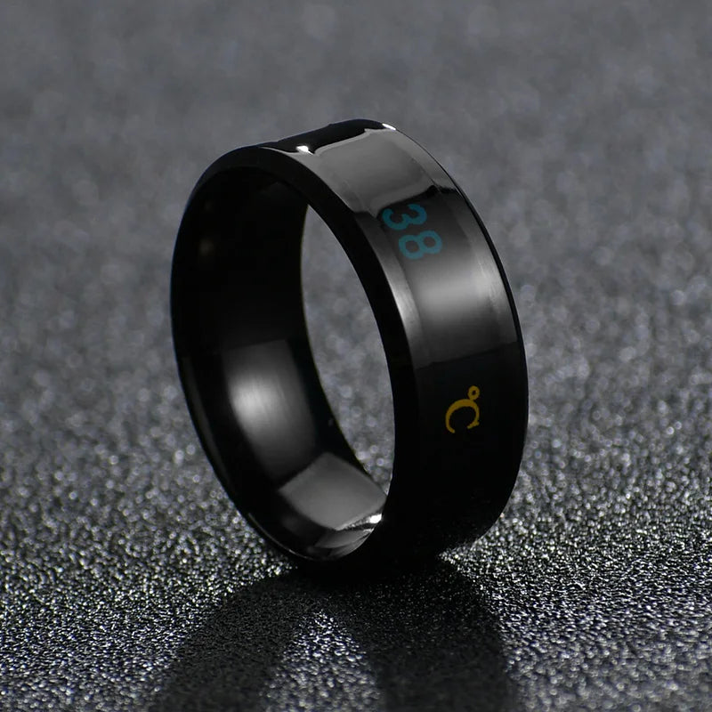 Smart Couples Ring – Body Temperature Color Change, Stainless Steel, Waterproof