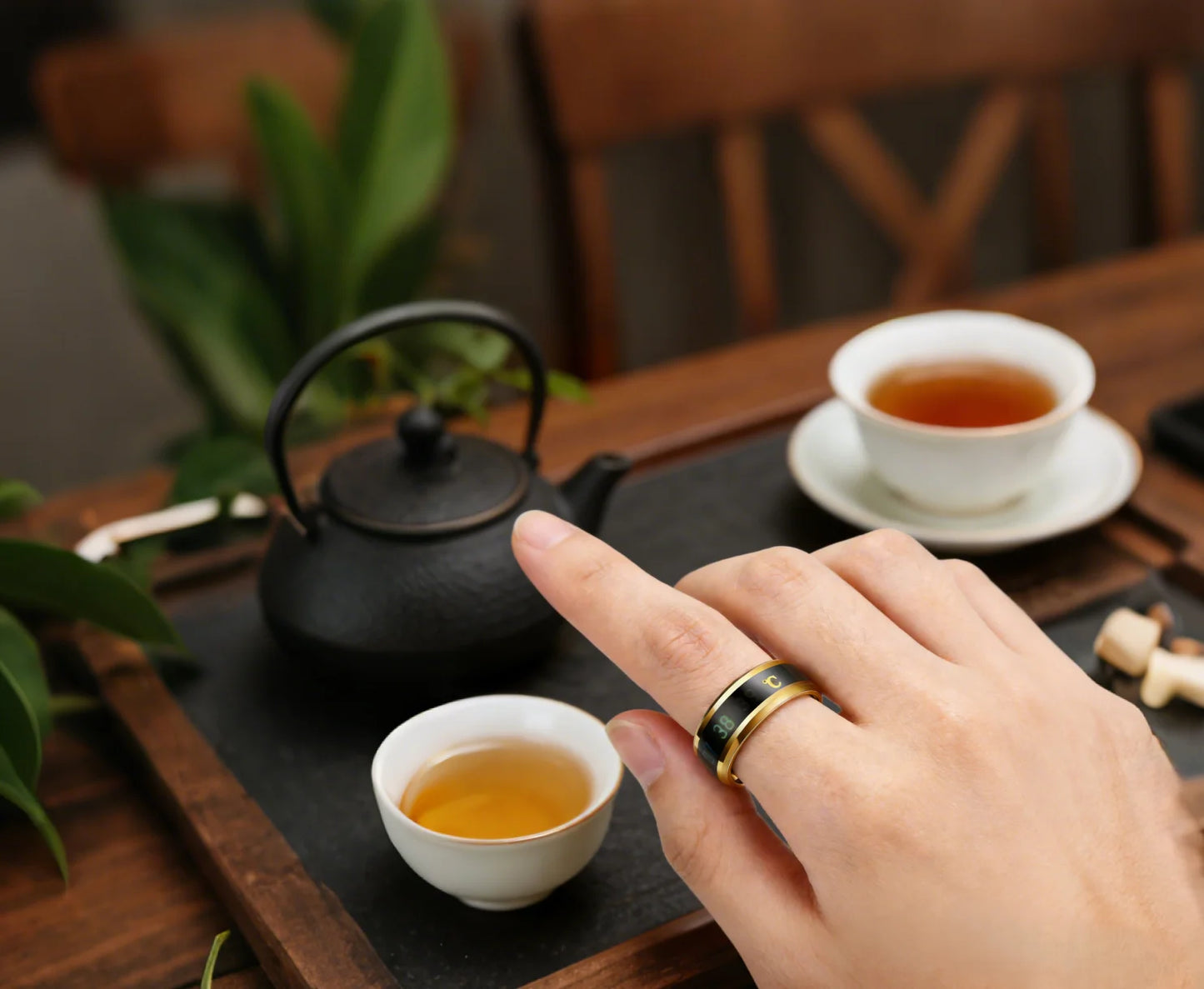 Smart Couples Mood Ring – Temperature Sensitive Stainless Steel, Waterproof Jewelry
