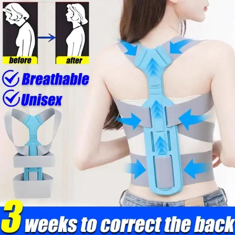 Invisible Posture Corrector Belt – Breathable Back Support Brace for Men & Women