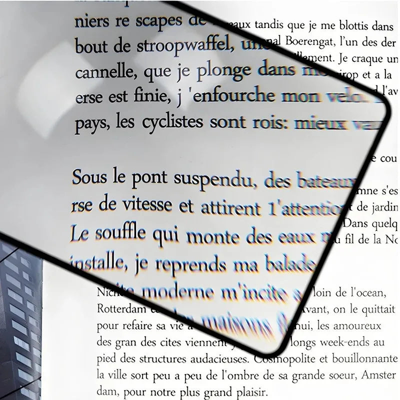Full Page Large Sheet Magnifier Magnifying Glass Reading Aid Glass Page Magnifying Lens Reading Magnifier