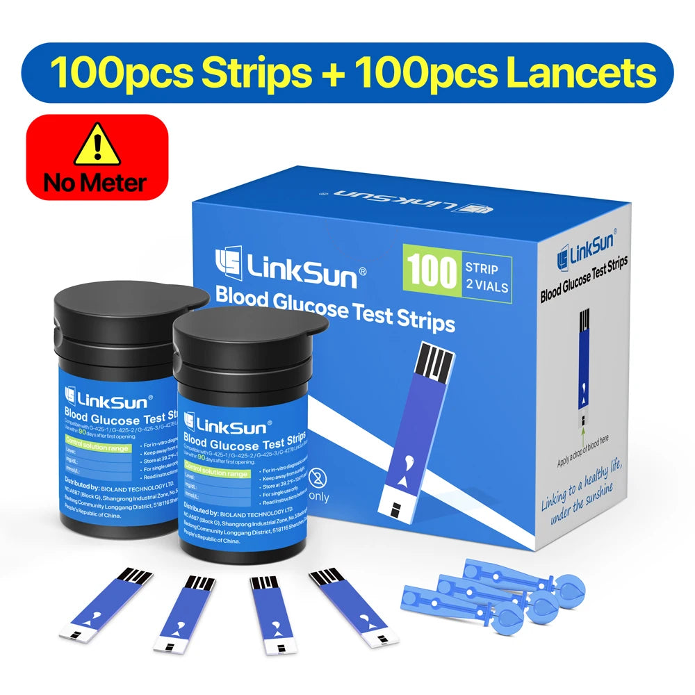 Blood Glucose Monitor Kit – 50 Test Strips & Lancets Included