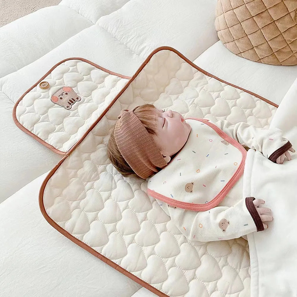 Foldable Baby Diaper Changing Pad — Portable Waterproof Mat