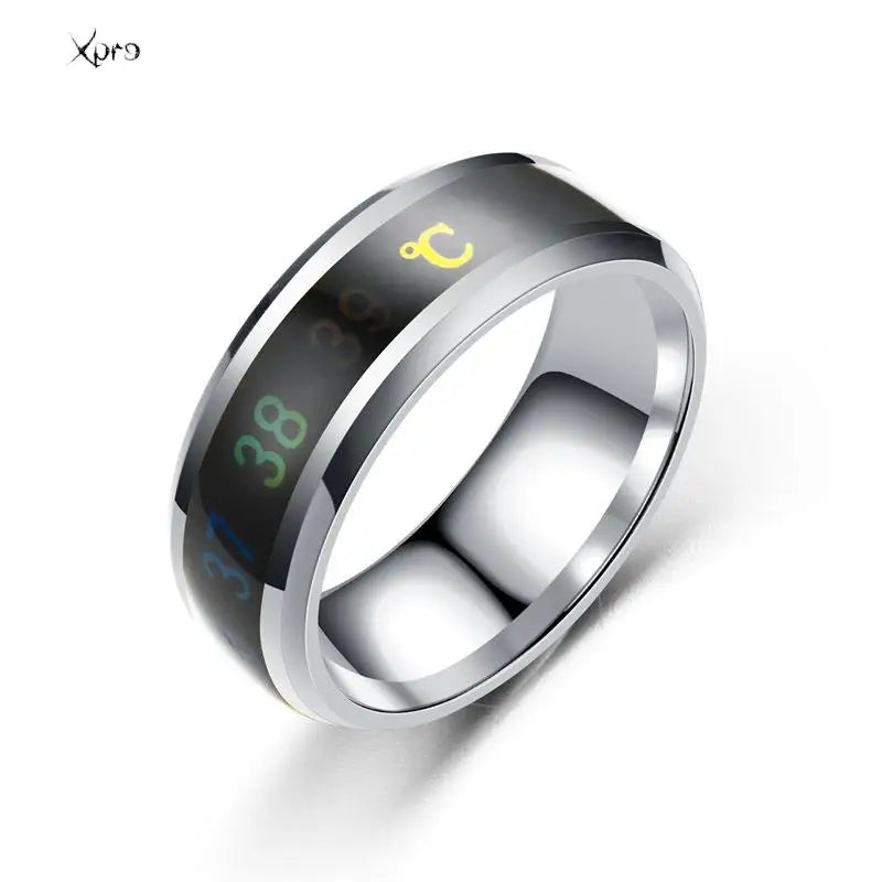 Smart Couples Mood Ring – Temperature Color Change, Stainless Steel, Classic Style