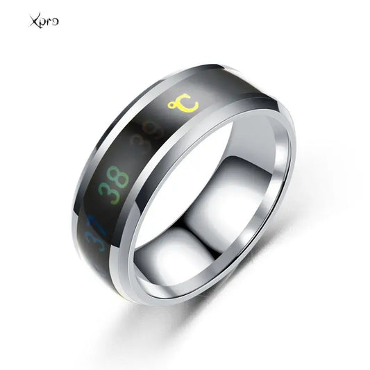Smart Couples Mood Ring – Temperature Color Change, Stainless Steel, Classic Style