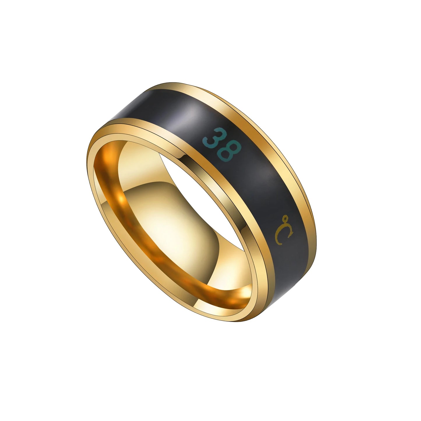 Smart Couples Ring – Body Temperature Color Change, Stainless Steel, Waterproof
