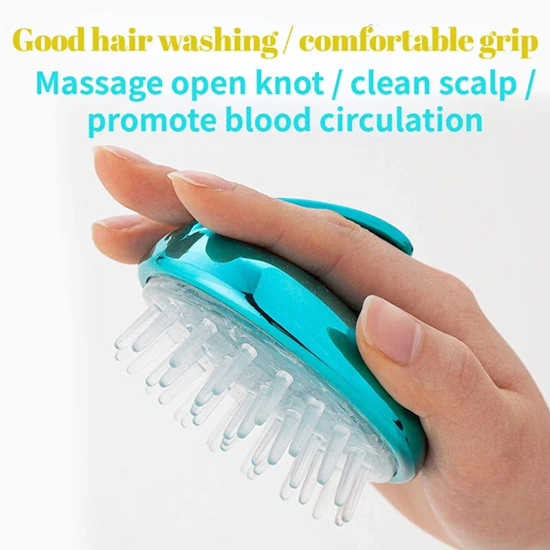 Scalp Massager Shampoo Brush – Silicone Soft Teeth Hair Washing Brush
