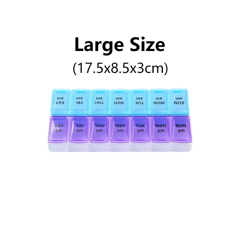 Portable Pill Organizer Case – Travel Medicine Box with Multiple Compartments