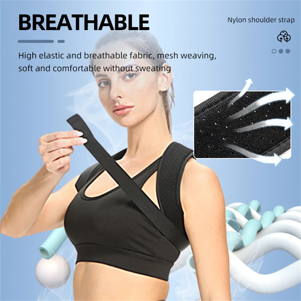 Posture Corrector Belt – Adjustable Back & Shoulder Support Brace for Men & Women