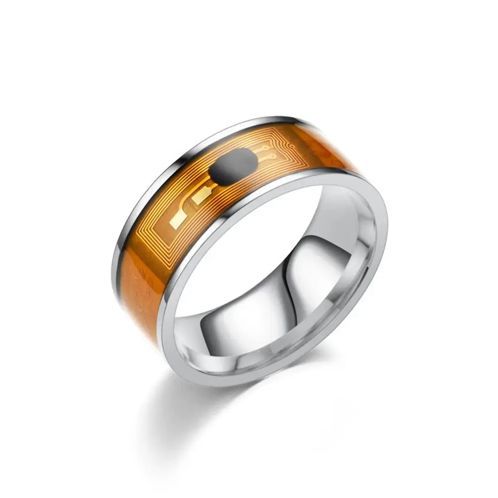 NFC Smart Ring for Women – Rhinestone Fashion Ring, Waterproof, Android Compatible