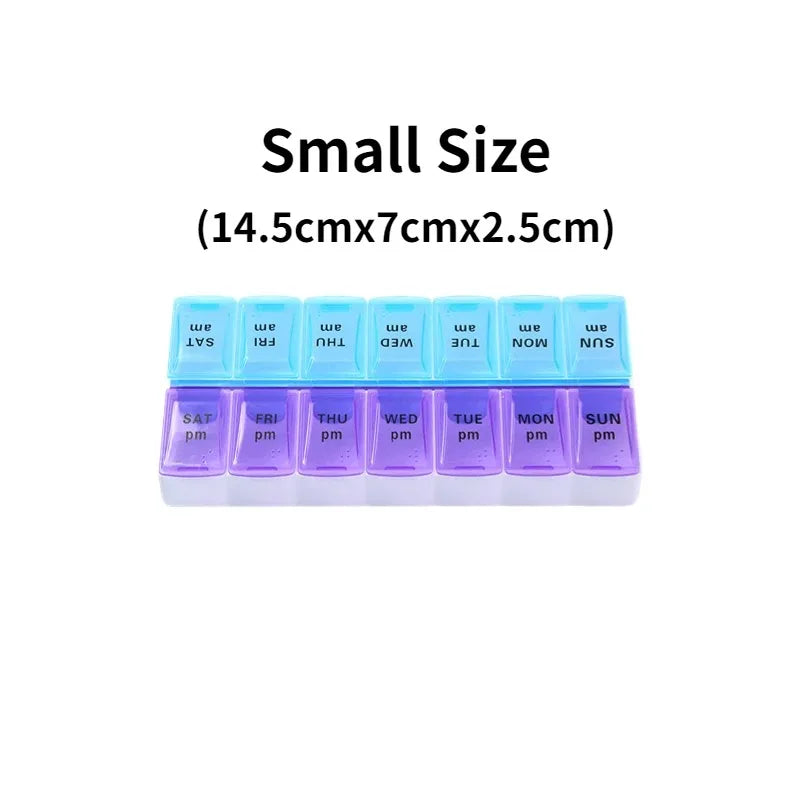Portable Pill Organizer Case – Travel Medicine Box with Multiple Compartments