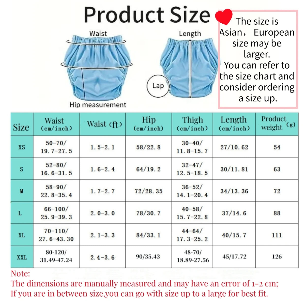 Waterproof Adult Diaper Cover — Washable & Reusable