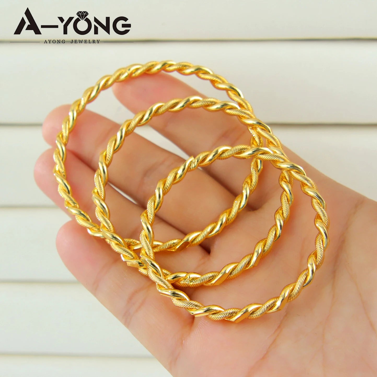 21K Gold Plated Kids Twist Bangle Bracelet – Dubai Turkish Style