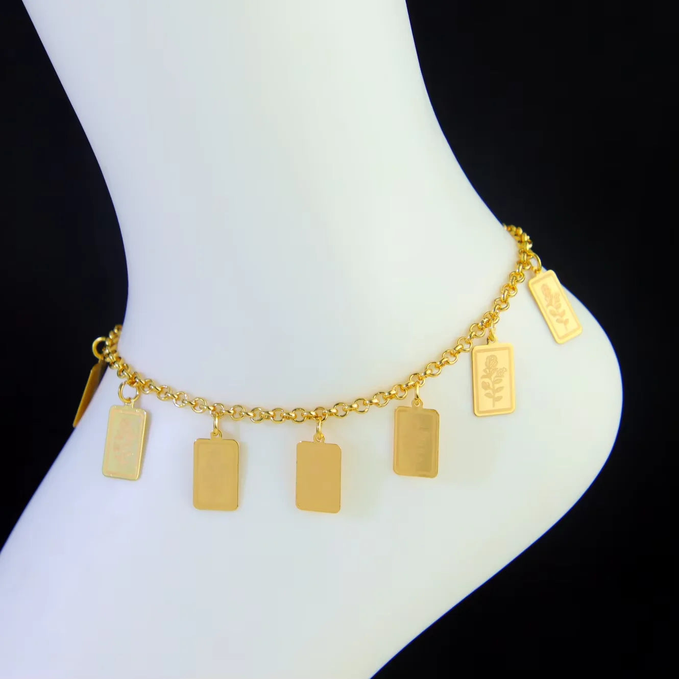 21K Gold Plated Ankle Bracelet for Women – Dubai Saudi Fashion