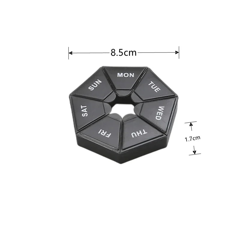 7-Day Pill Organizer Box – Weekly Tablet Holder for Travel & Daily Use