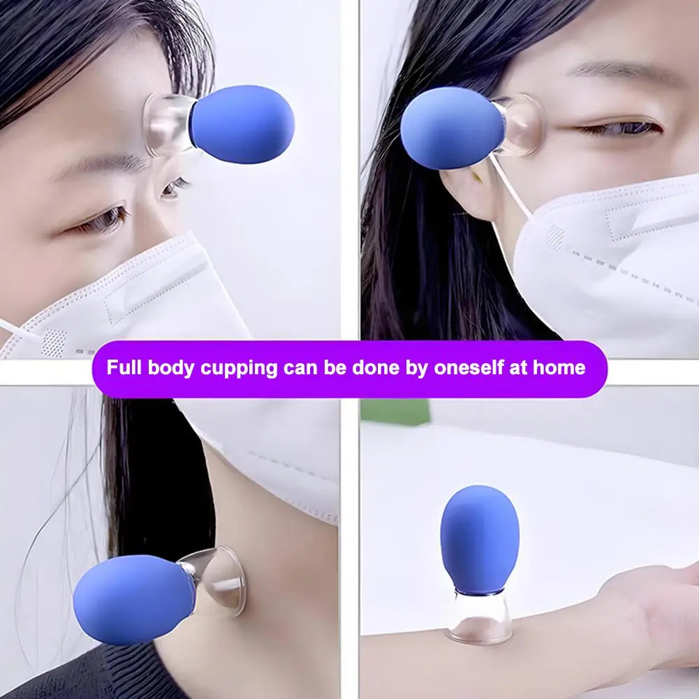 Silicone Cupping Massage Cup – Face, Neck & Body Suction Therapy Device