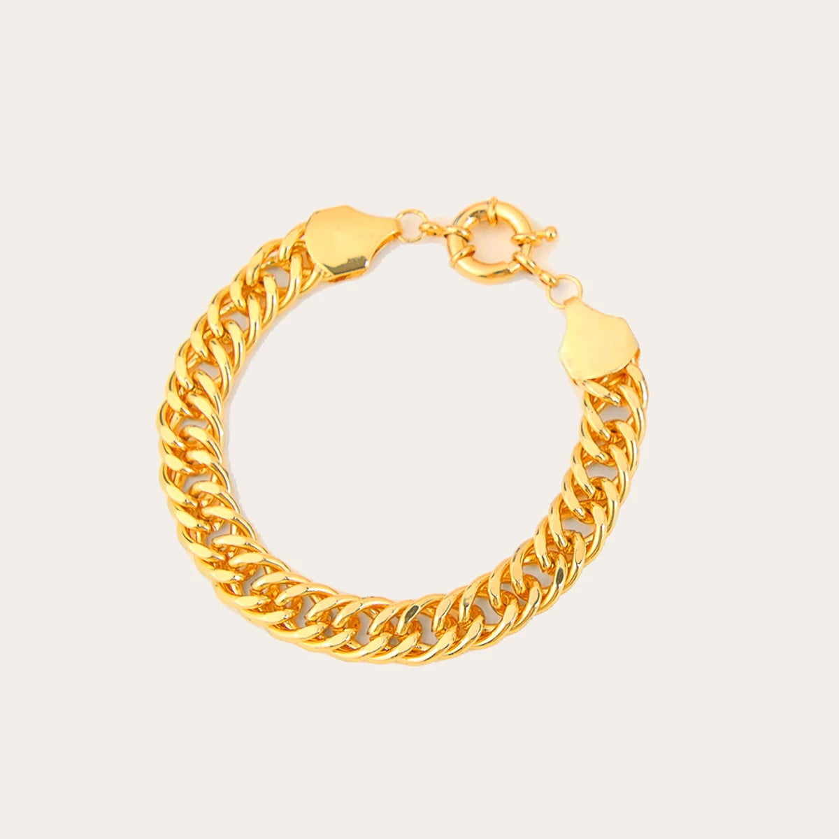 21K Gold Plated Cuban Chain Necklace & Bracelet Set – Dubai Style