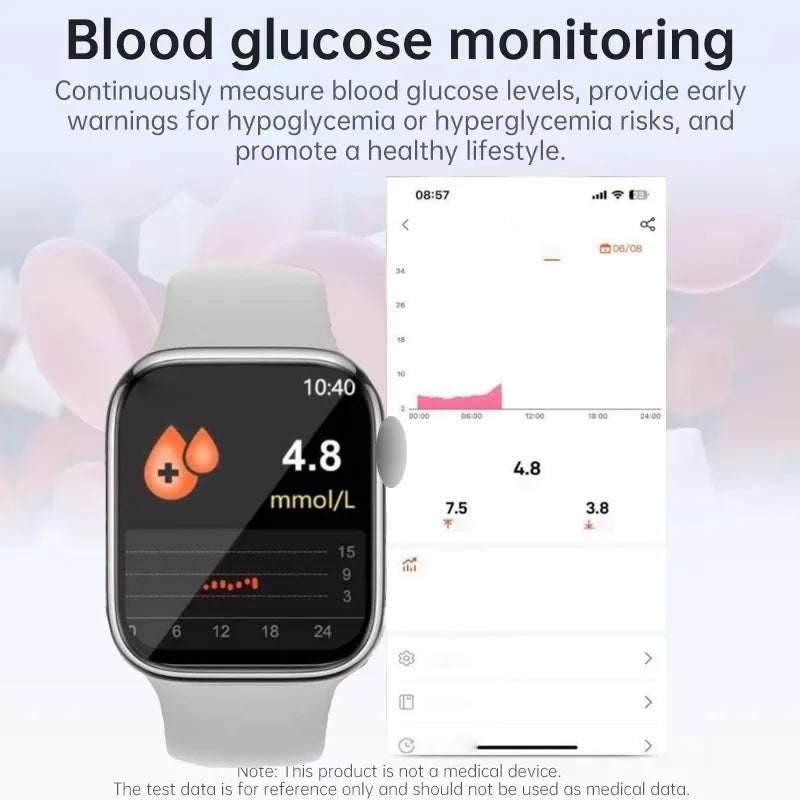 Non-invasive Blood Glucose Meter Blood Free Measurement ECG Blood Pressure Blood Sugar Health Management Monitoring Device