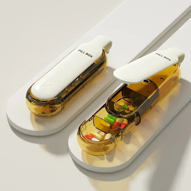 Portable Pill Organizer Case – Travel Medicine Box with Multiple Compartments
