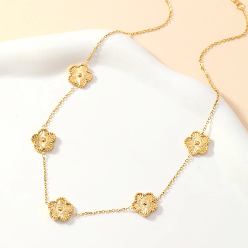 18K Gold Plated Double Sided Chain Necklace for Women