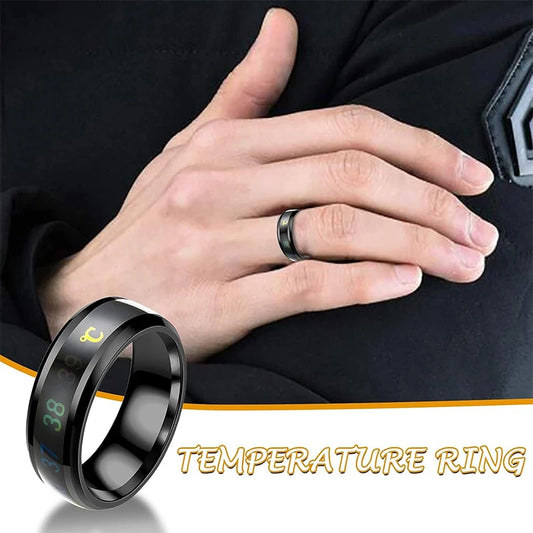 Smart Temperature Ring for Couples – Mood Sensitive Stainless Steel, Gift for Her & Him