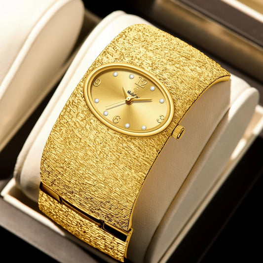 Luxury Gold Bracelet & Watch Set for Women