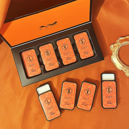 4pcs Solid Perfume Set – Floral & Fruity Long-Lasting Fragrance Gift Set