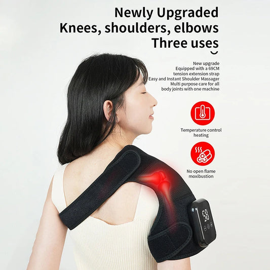 3-in-1 Electric Elbow & Shoulder Massager – Heating & Vibration Pain Relief