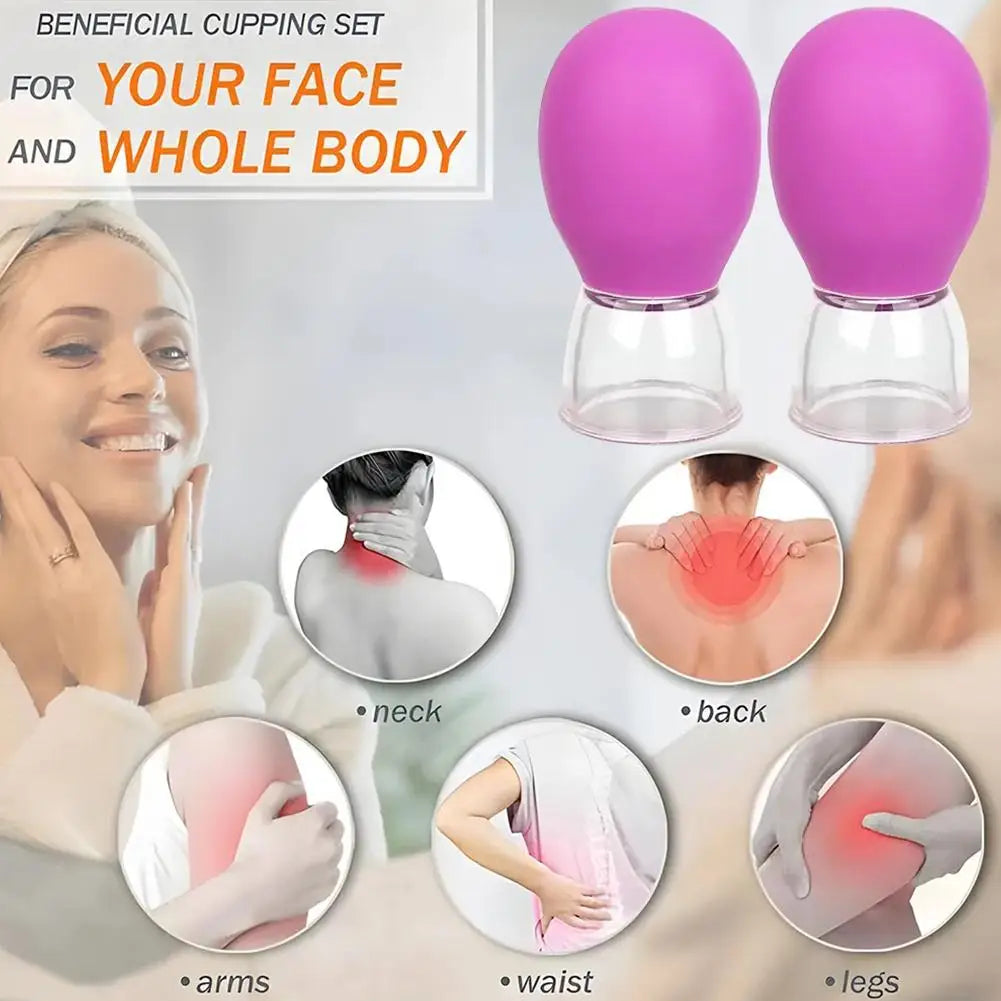 Silicone Cupping Massage Cup – Face, Neck & Body Suction Therapy Device