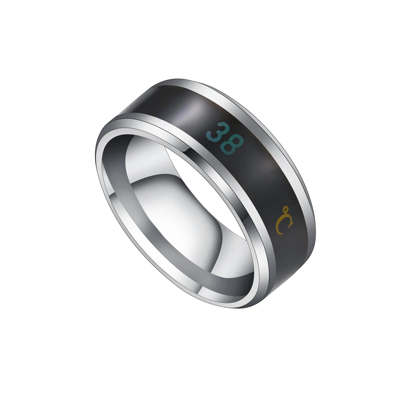 Smart Couples Ring – Body Temperature Color Change, Stainless Steel, Waterproof