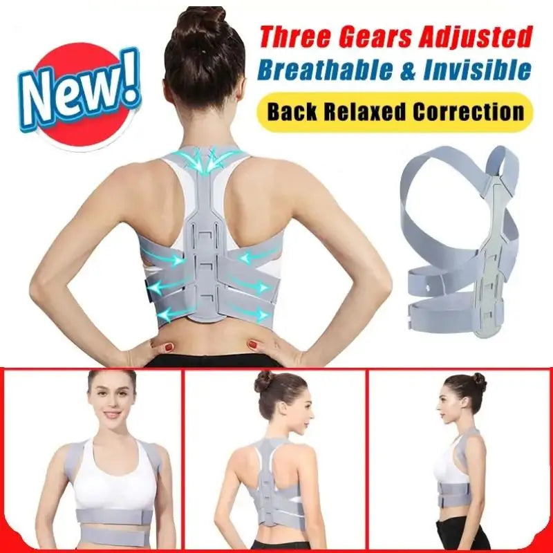 Invisible Posture Corrector Belt – Breathable Back Support Brace for Men & Women