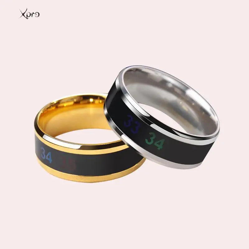 Smart Couples Mood Ring – Temperature Color Change, Stainless Steel, Classic Style