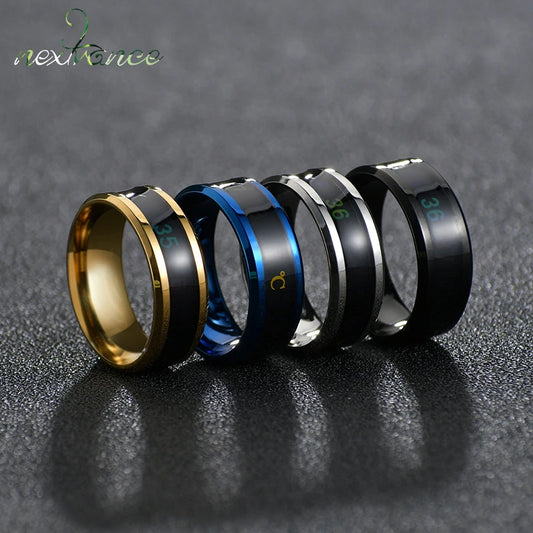 Smart Couples Ring – Body Temperature Color Change, Stainless Steel, Waterproof