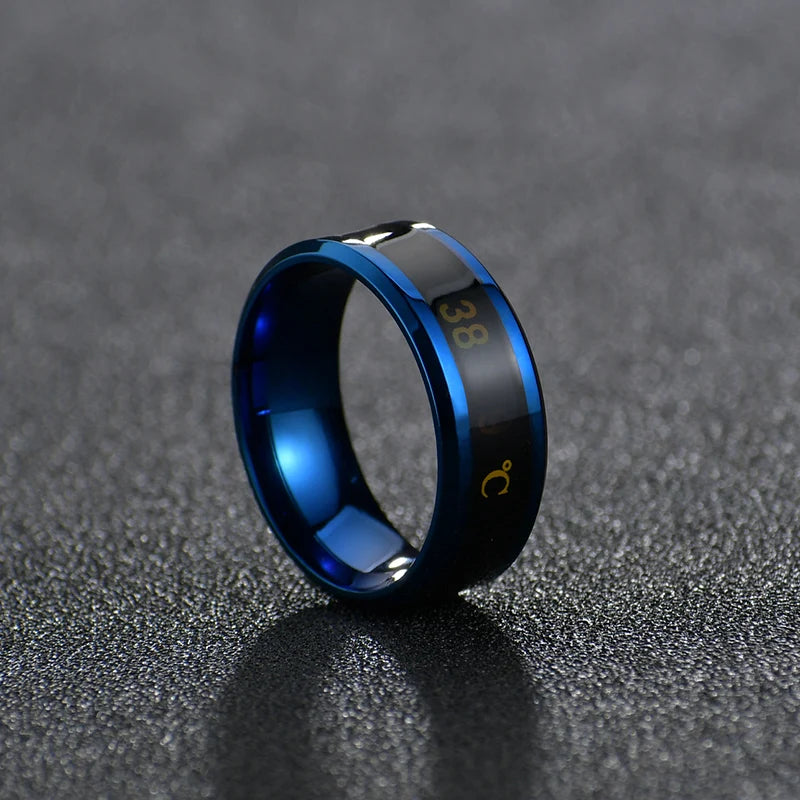 Smart Couples Ring – Body Temperature Color Change, Stainless Steel, Waterproof