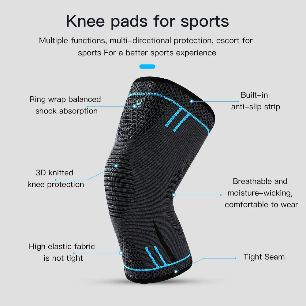 Compression Knee Support Sleeve — Elastic Brace for Sports