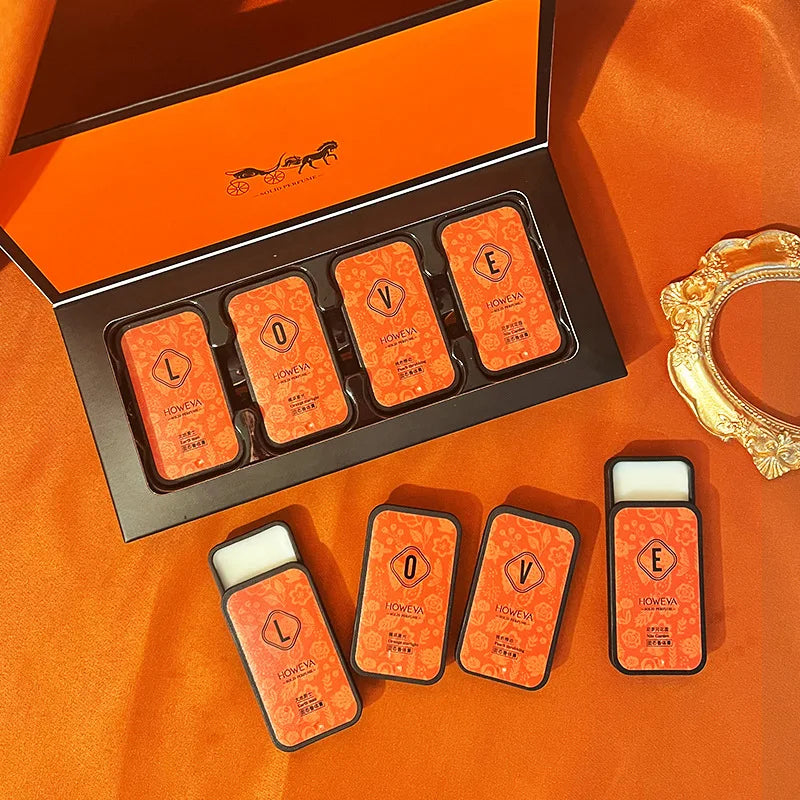 4pcs Solid Perfume Set – Floral & Fruity Long-Lasting Fragrance Gift Set