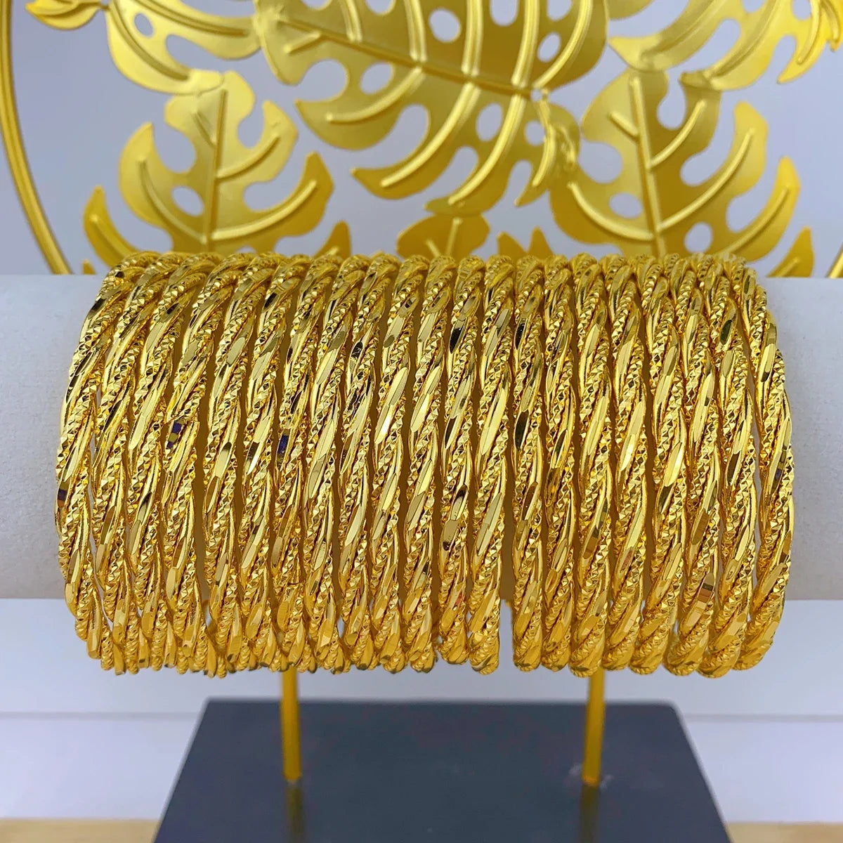 24K Gold Plated Luxury Designer Bangle for Women – Dubai African Style
