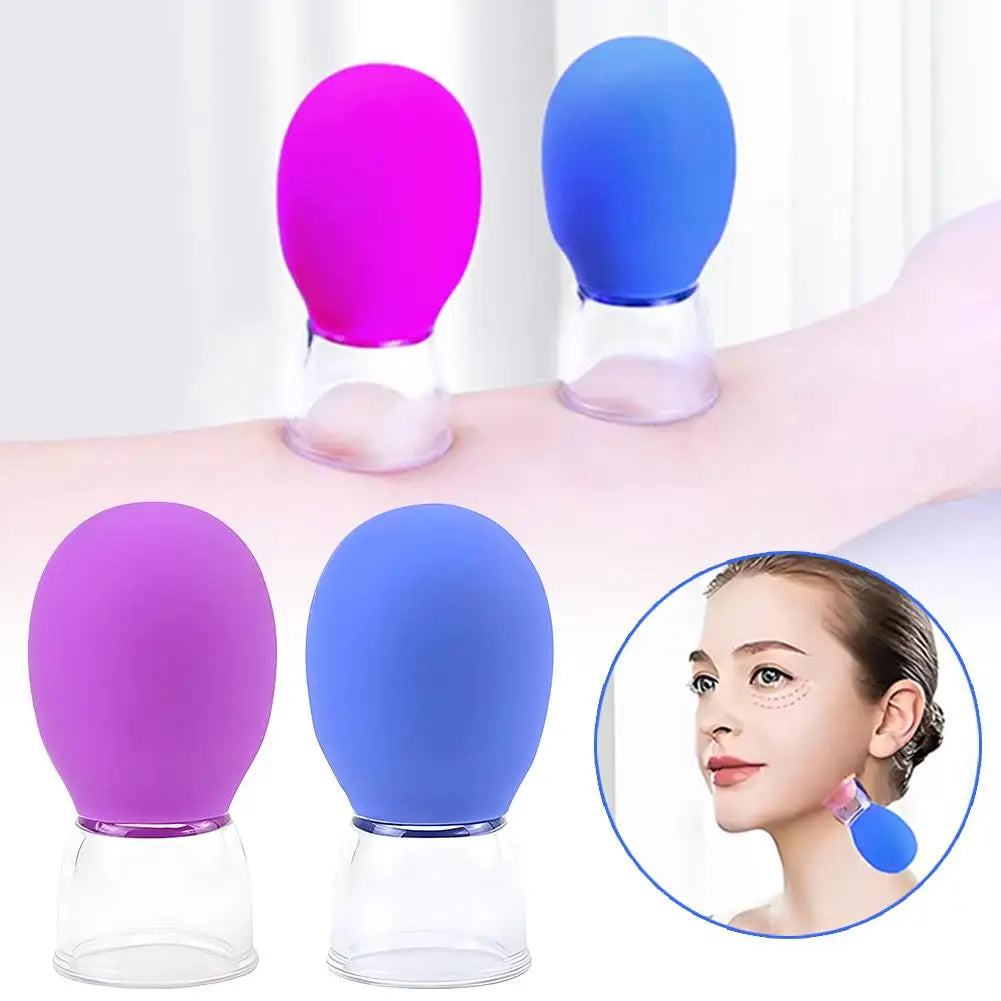 Silicone Cupping Massage Cup – Face, Neck & Body Suction Therapy Device