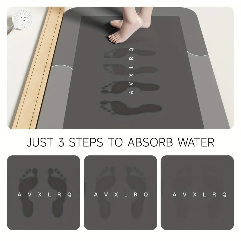 Diatomaceous Earth Bath Mat – Fast Drying Non-Slip Floor Mat