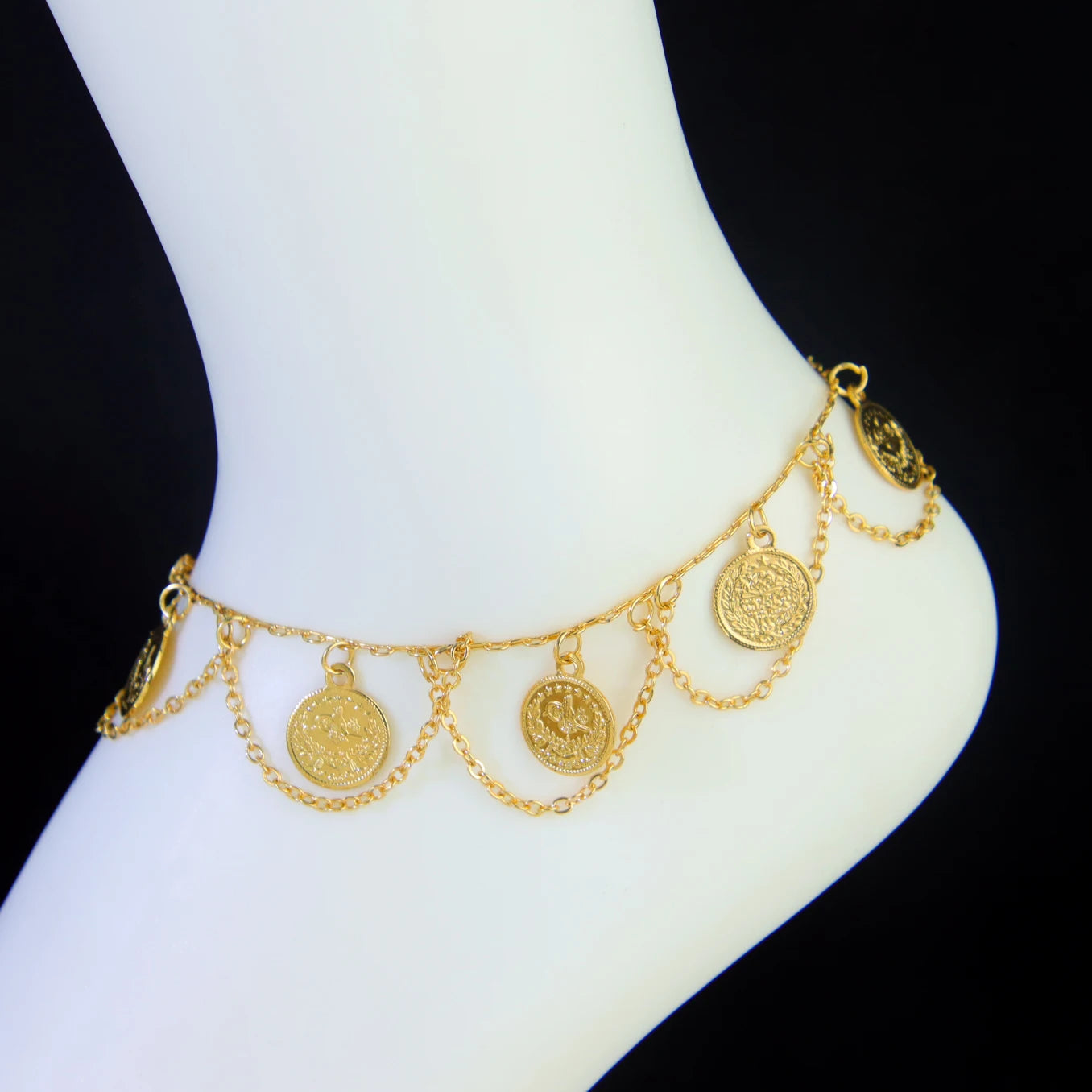 21K Gold Plated Ankle Bracelet for Women – Dubai Saudi Fashion