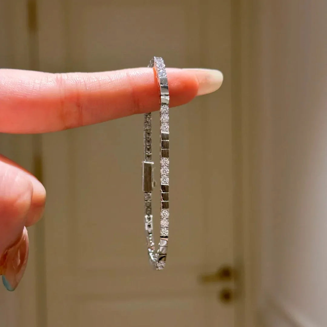Diamond Studded Square Glossy Bracelet for Women