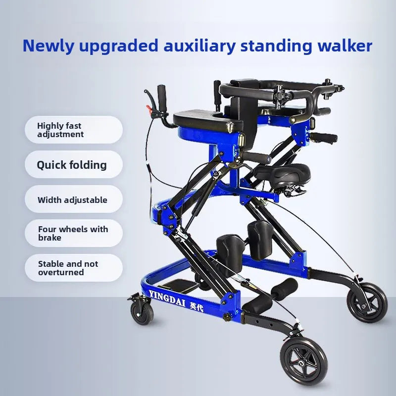Elderly Anti-Skid Folding Walker – Rehabilitation Lower Limb Exercise Aid