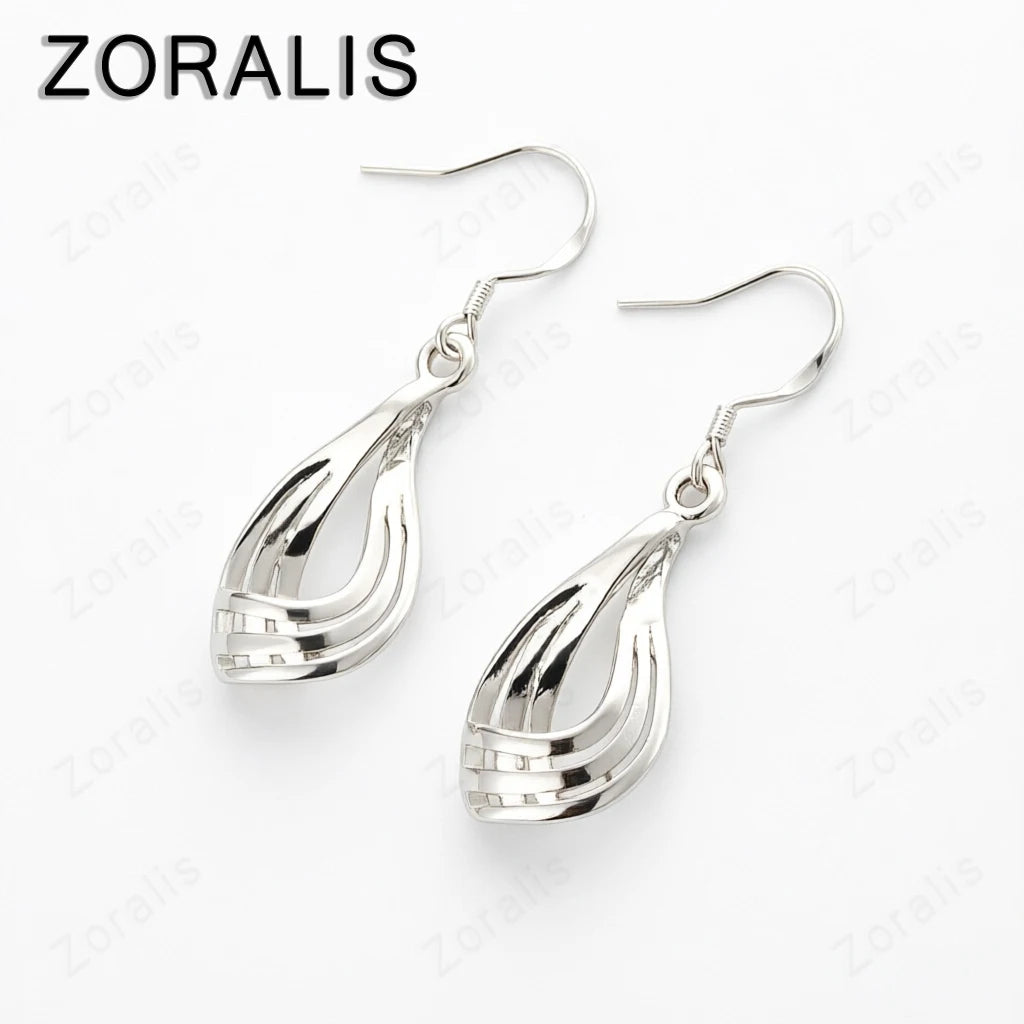 18K Gold Plated Geometric Water Droplet Earrings for Women – Wedding Party Jewelry