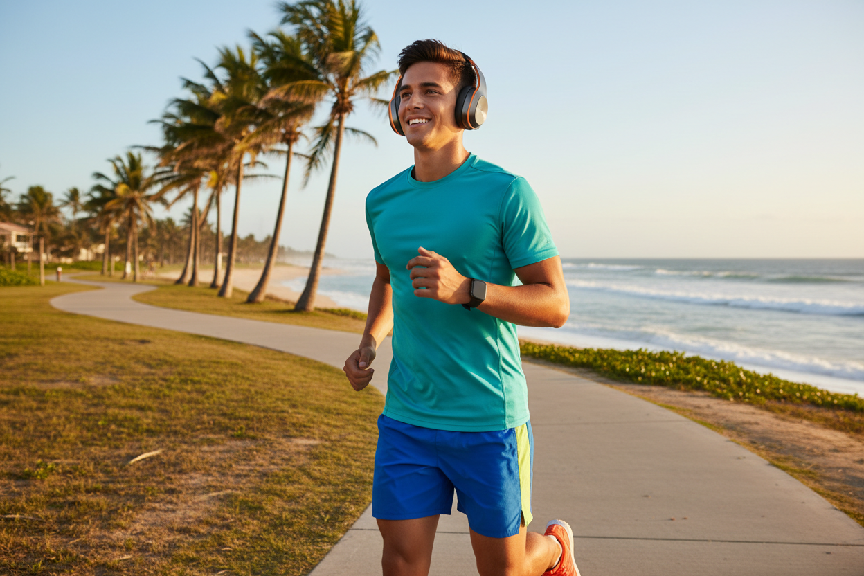 Wireless Sport Stereo Headset - Lifestyle Jogging Outdoor