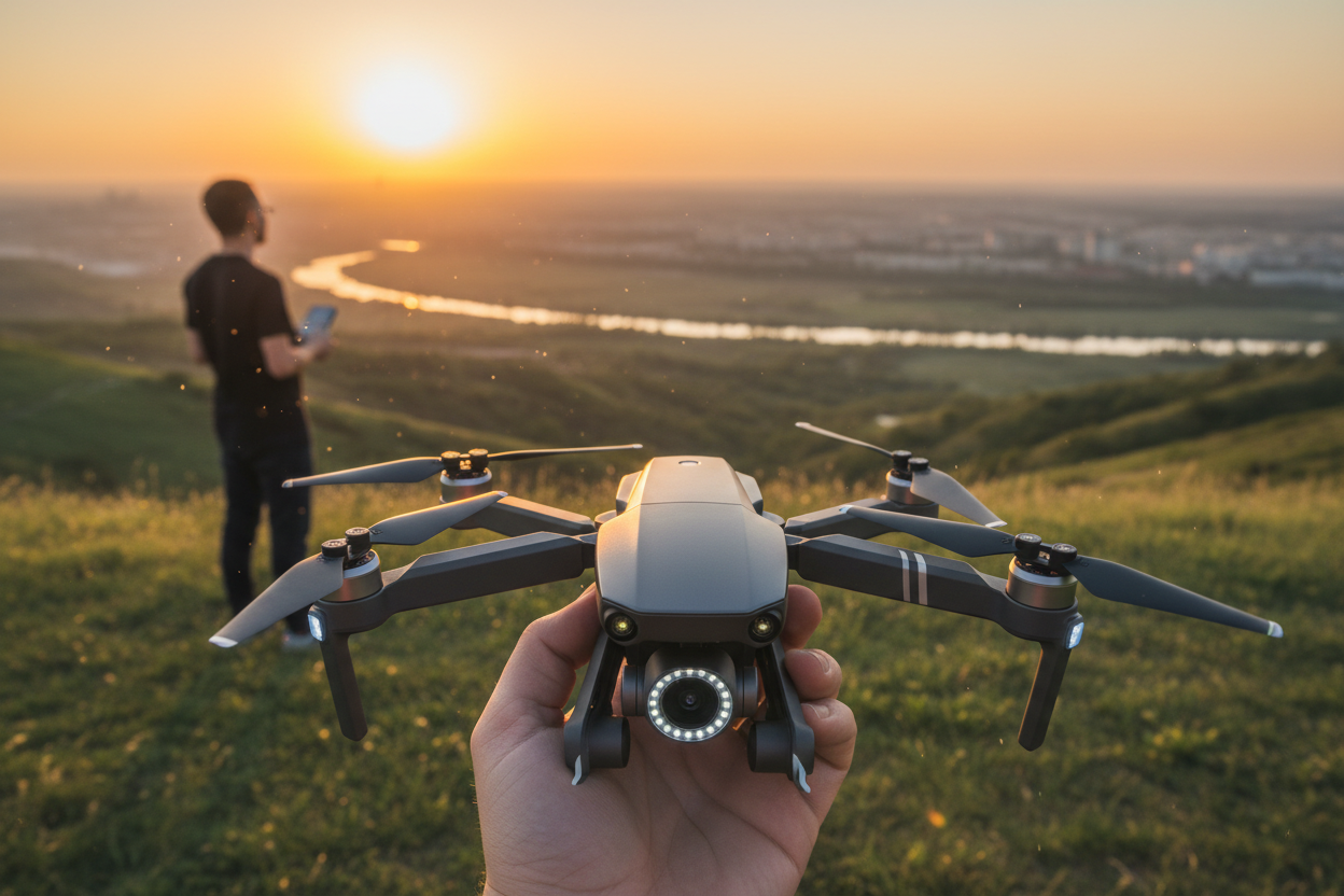 E99 Drone Camera Lifestyle Shot - Outdoor Flying